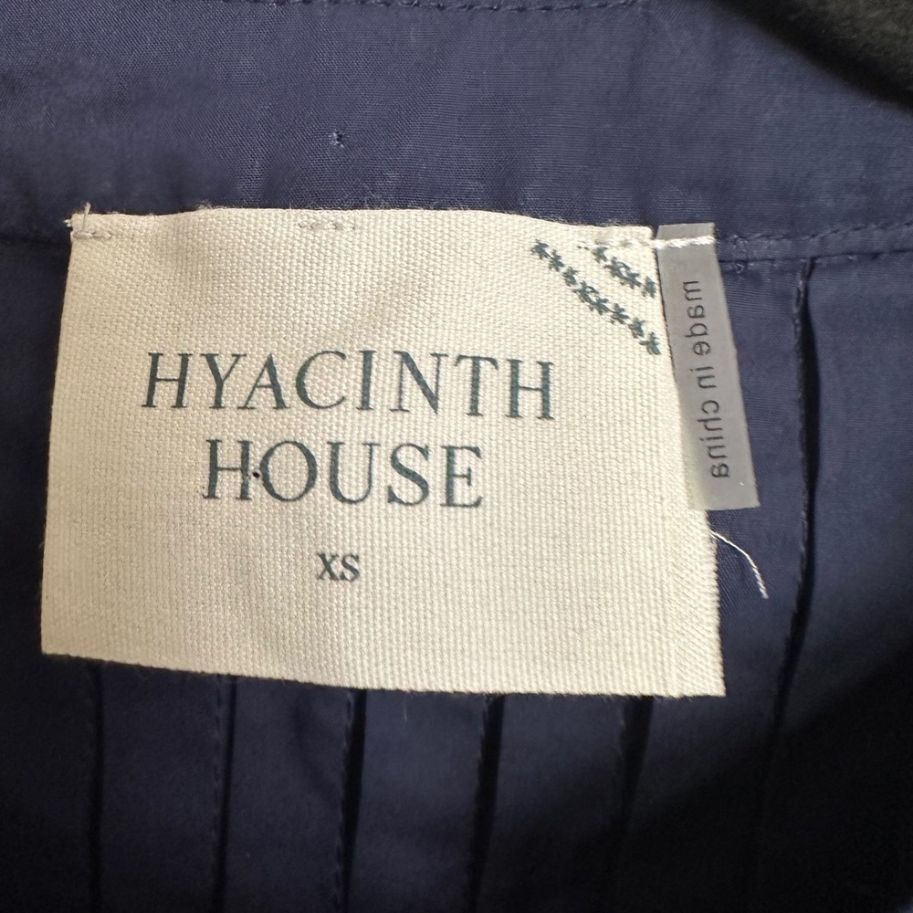 Hyacinth House Tuckernuck Navy Embroidered Weston Mini Dress XS Scalloped - Picture 5 of 9